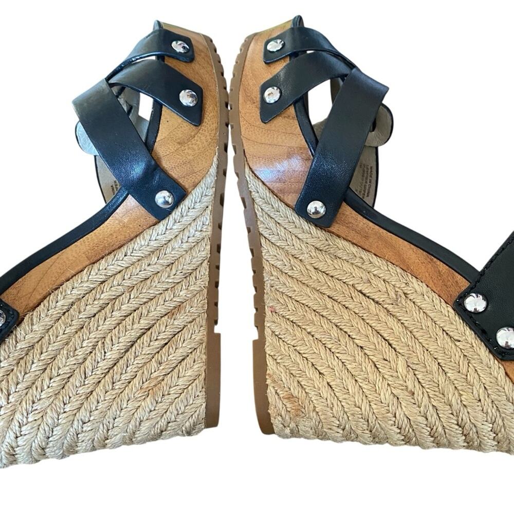 Michael Kors Somerly Platform Studded Leather Espadrille Wedge Sandal size 7 - Picture 8 of 10